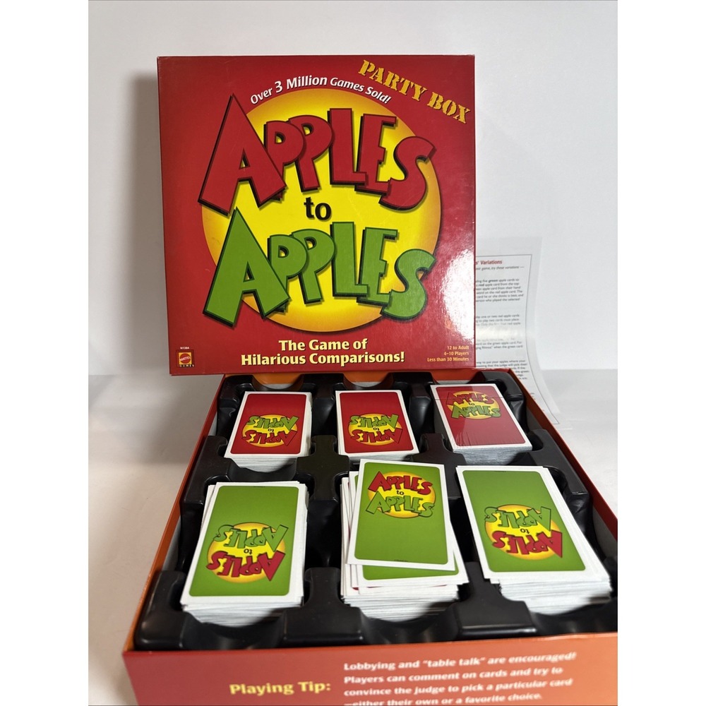 Apples to Apples PARTY BOX Complete with 1000 CARDS!!! Mattel